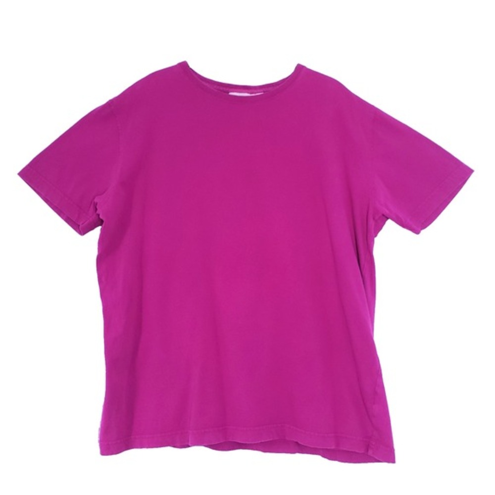 Vintage St John's Bay T-Shirt Womens XL Purple Magenta‎ Short Sleeve Cotton 90s